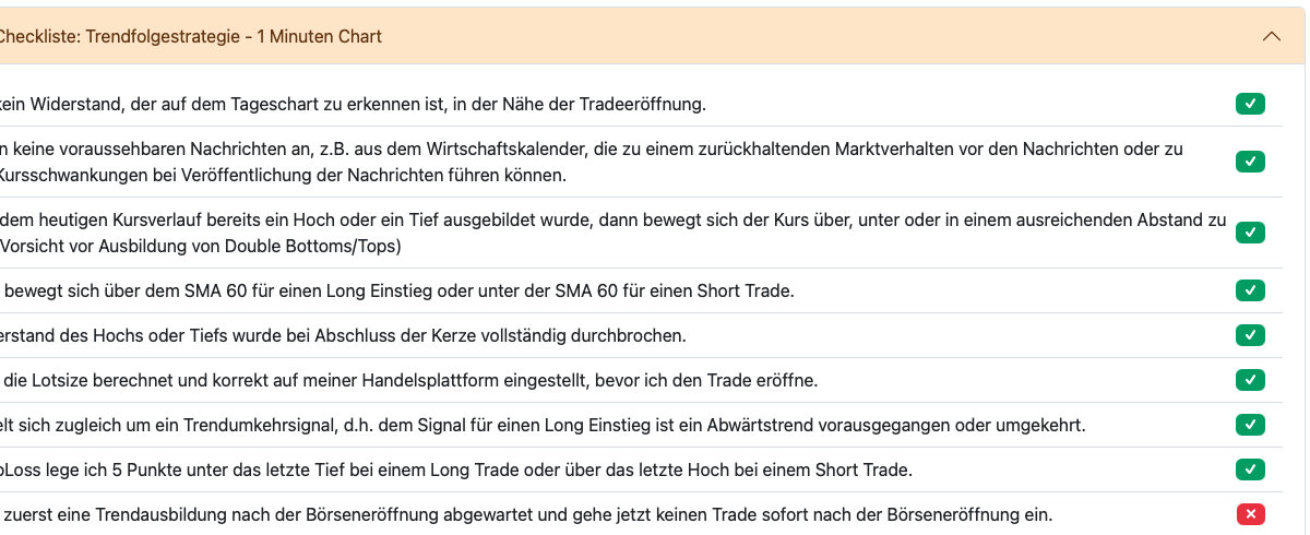 Checkliste